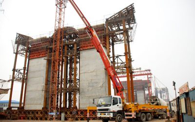 三一泵车参与南京大胜关大桥建设